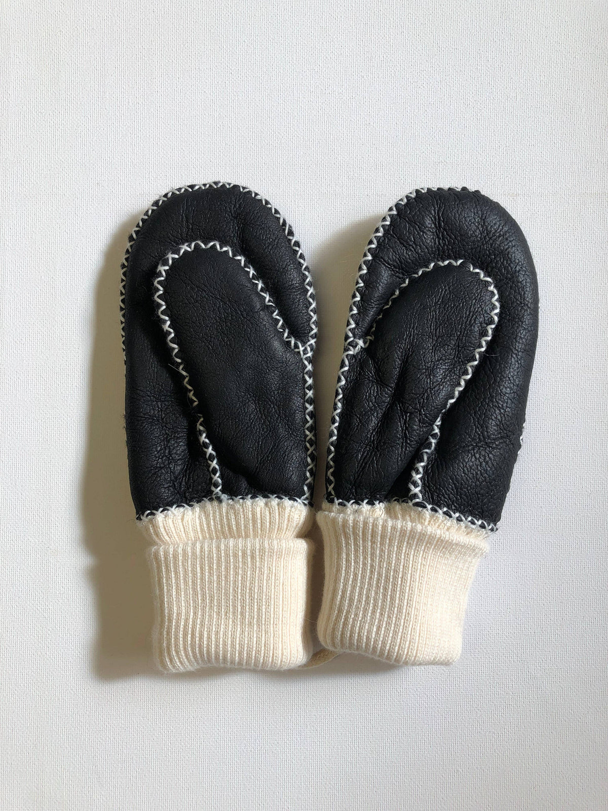 Billy Bamboo - KIDS SHEARLING MITTENS: Light gray