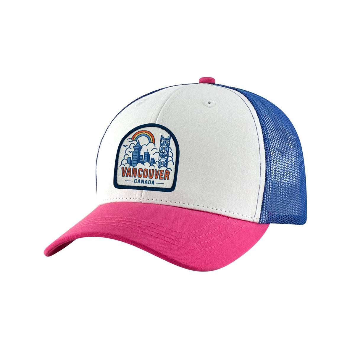 Kids Vancouver Rainbow City Mesh Trucker Hat