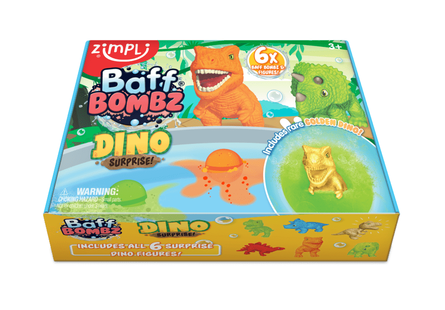 Zimpli Kids - Zimpli 6x Baff Bombz Dino Surprise Collectible Bath Bomb Toy
