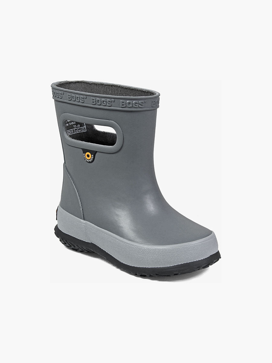 Bogs Skipper Solid Kids' Rain Boot Gray