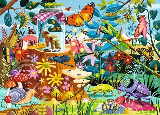 Ravensburger - Children’s Jigsaw Puzzle Greg Paprocki: Backyard Bug World - 60 Pieces Puzzle