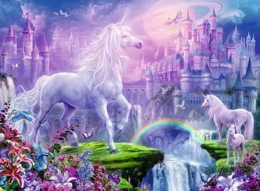 Ravensburger - Unicorn Kingdom 100 pc Glitter XXL Puzzle