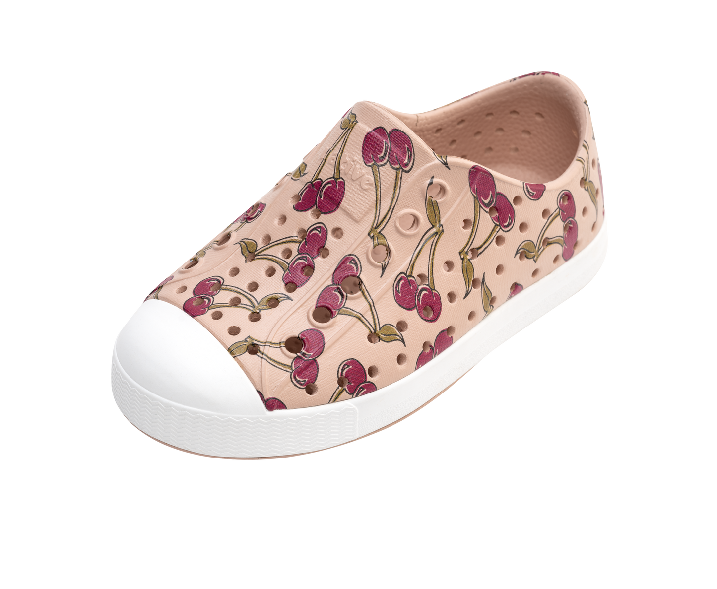 Native Shoes - Jefferson Print Kids - Chameleon Pink/Shell White/Root Cherry