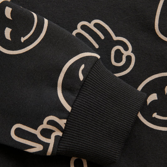 Minymo Hooded Sweatshirt - Emoji Faces