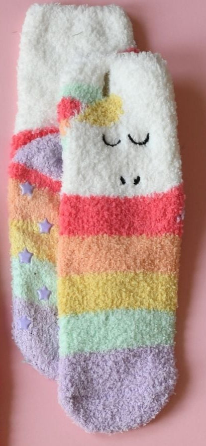 Rockahula - Rainbow Unicorn Cosy Slipper 2-Pack Socks