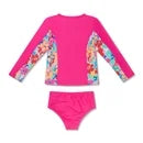 Speedo Toddler Long Sleeve Rashguard Set Flare Pink