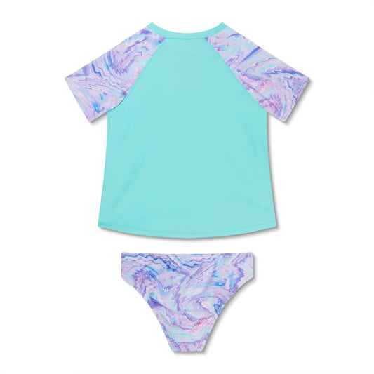 Speedo S/S Rashgaurd Set Artic Glass