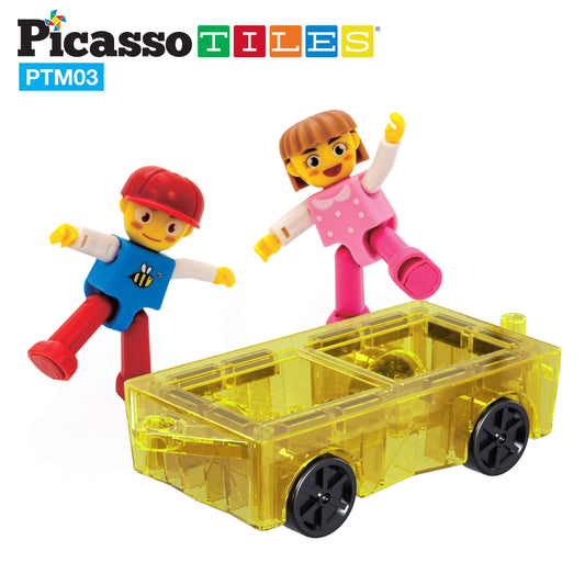 PicassoTiles 3pk Travel Size Magnetic Tile Building Set