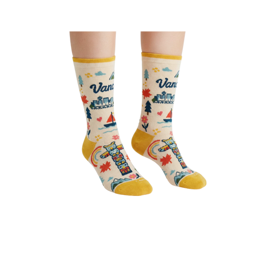 Vancouver City Landmark Crew Socks