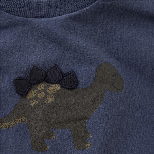 Minymo - Baby Sweater Dino Blue - 3M