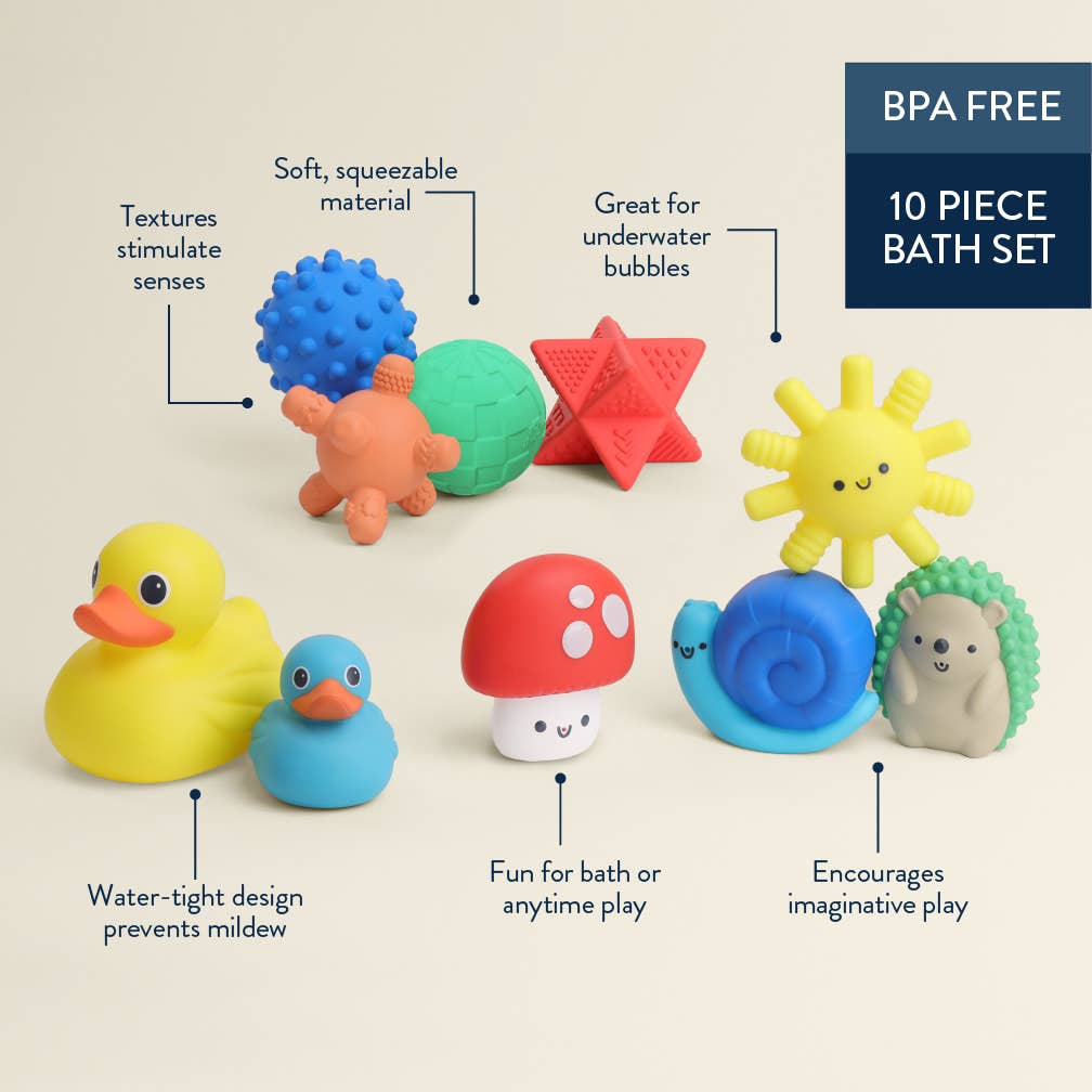 Itzy Ritzy - Itzy Splash Gift Set, Soft Bath & Water Toys