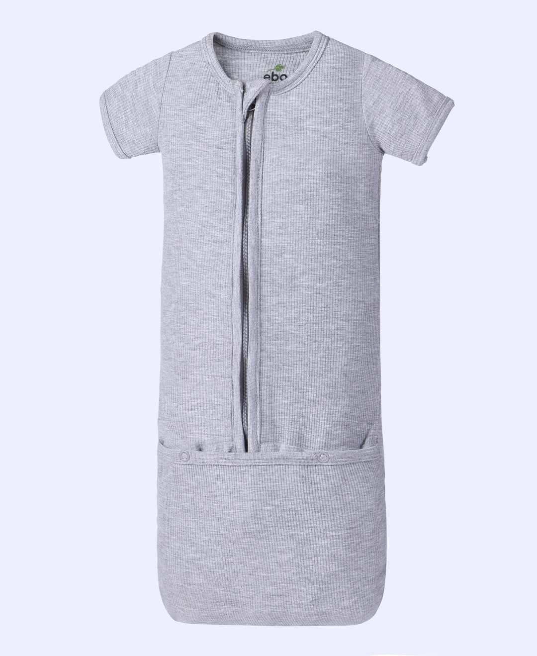 Earth Baby Outfitters-Bamboo Ribbed Short Sleeve Convertible Gown