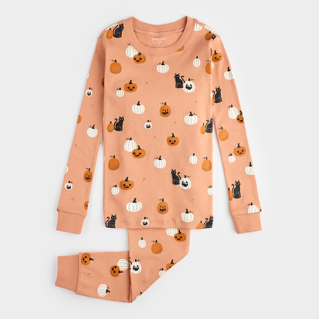 Petit Lem Spooky Season Print On Apple Blossom Pj Set