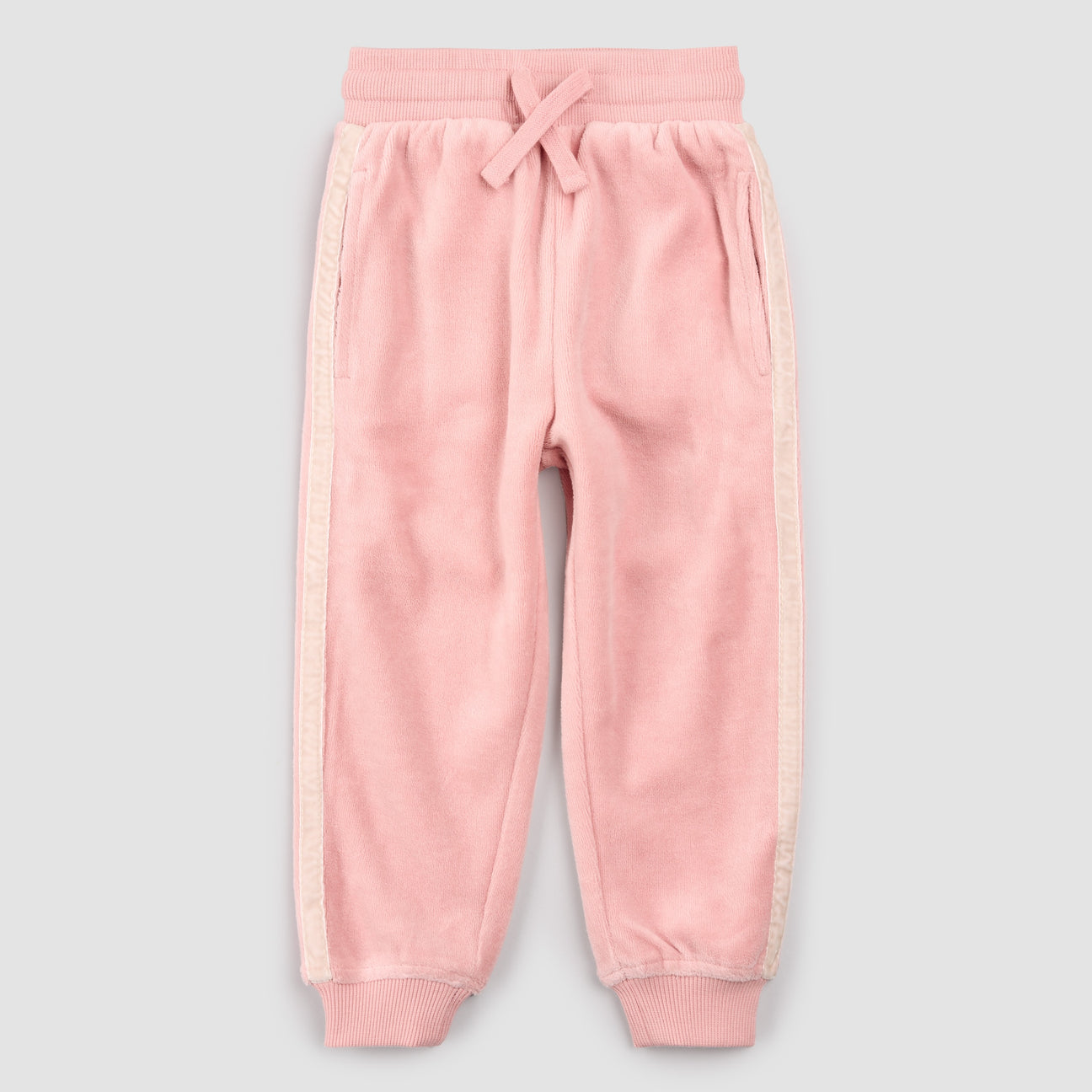 Miles The Label - Retro Stripe on Miles Pink Velour Joggers