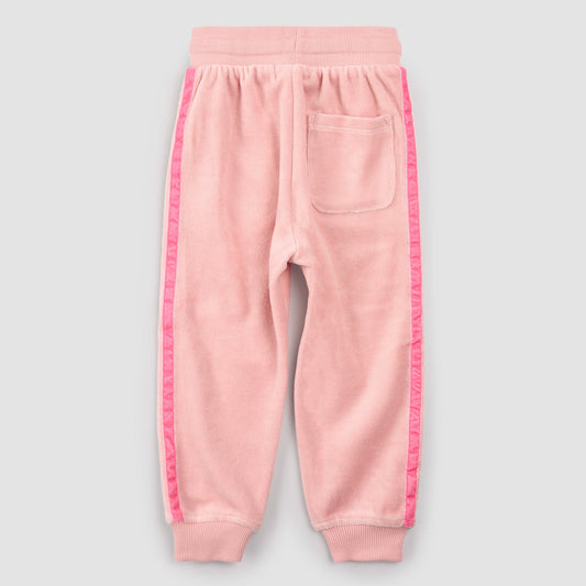 Miles The Label - Retro Stripe on Miles Pink Velour Joggers
