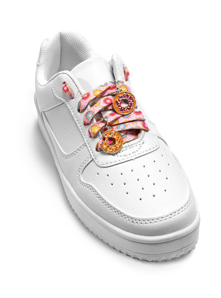 Living Royal - Shoelaces w/ Charms Set - Sprinkle Donuts