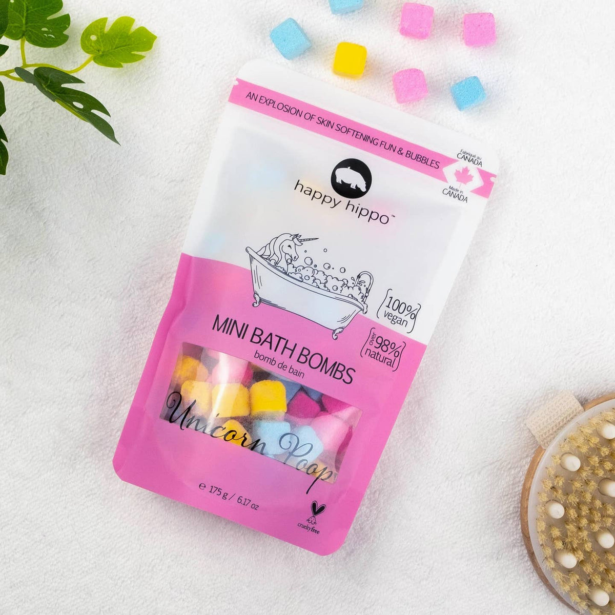 Happy Hippo Bath - Unicorn Poop Mini Bubble Bombs