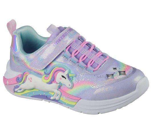 Skechers S-Lights: Unicorn Chaser Sneakers - Lavender/Multi