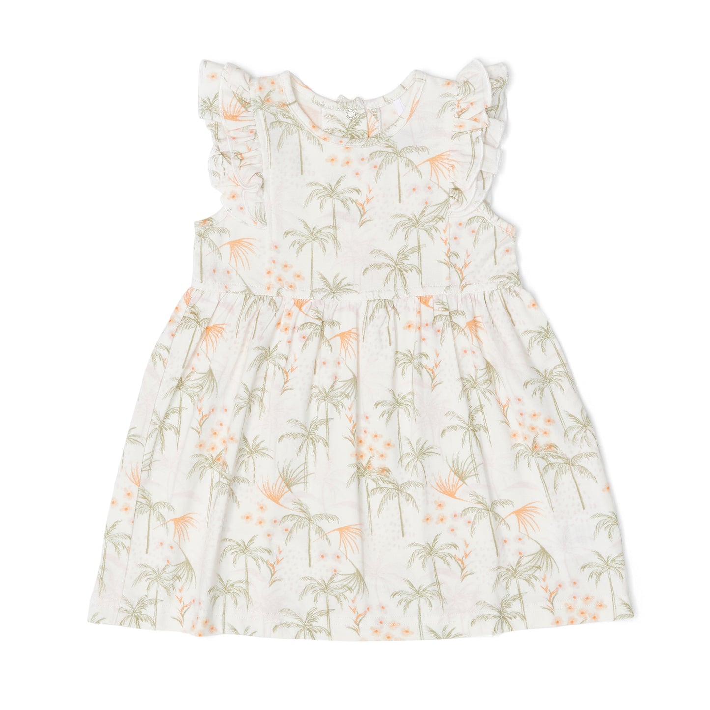 Coccoli Cotton-Modal Dress - Tropical on Cream