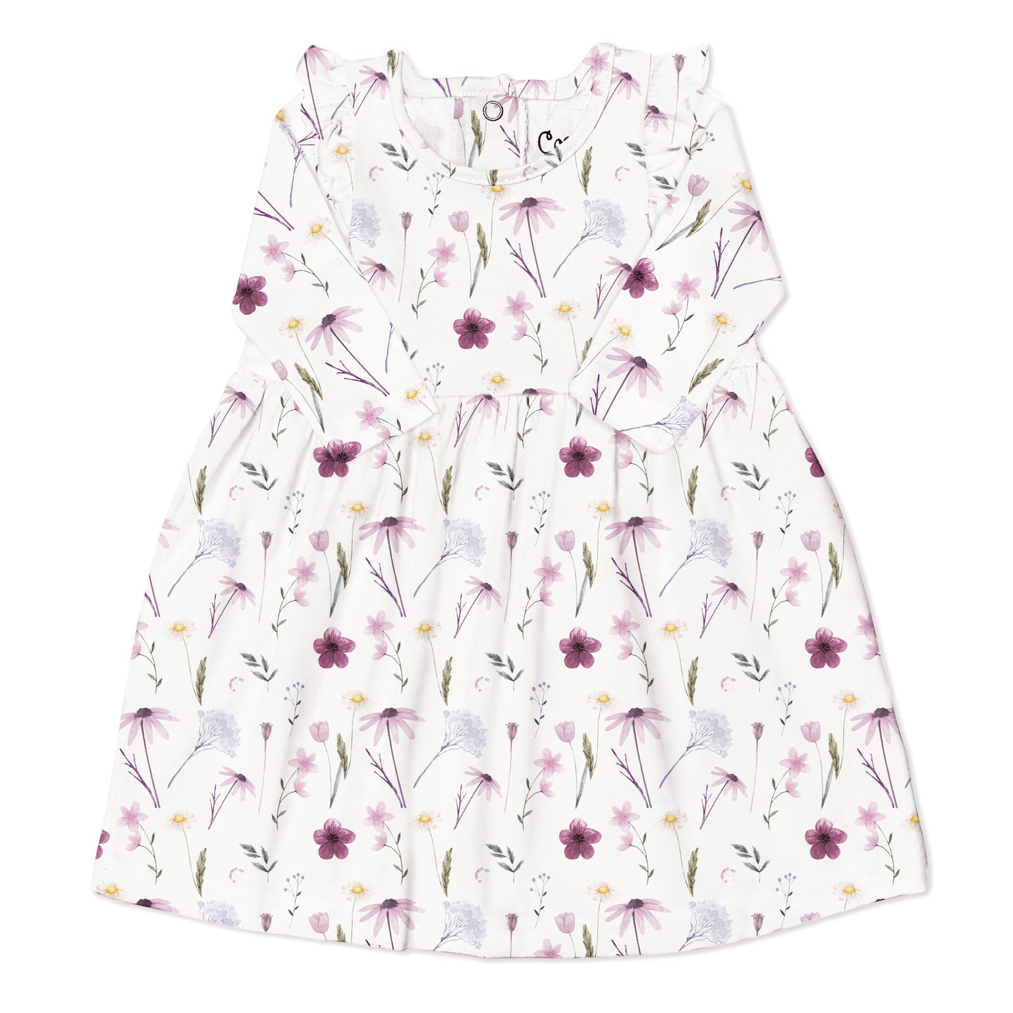 Coccoli Modal Dress - Floral On Cream - 9M