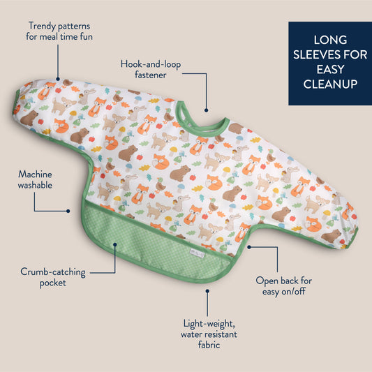 Itzy Ritzy - Itzy Everywhere Bib - Long Sleeve Water-resistant Bib