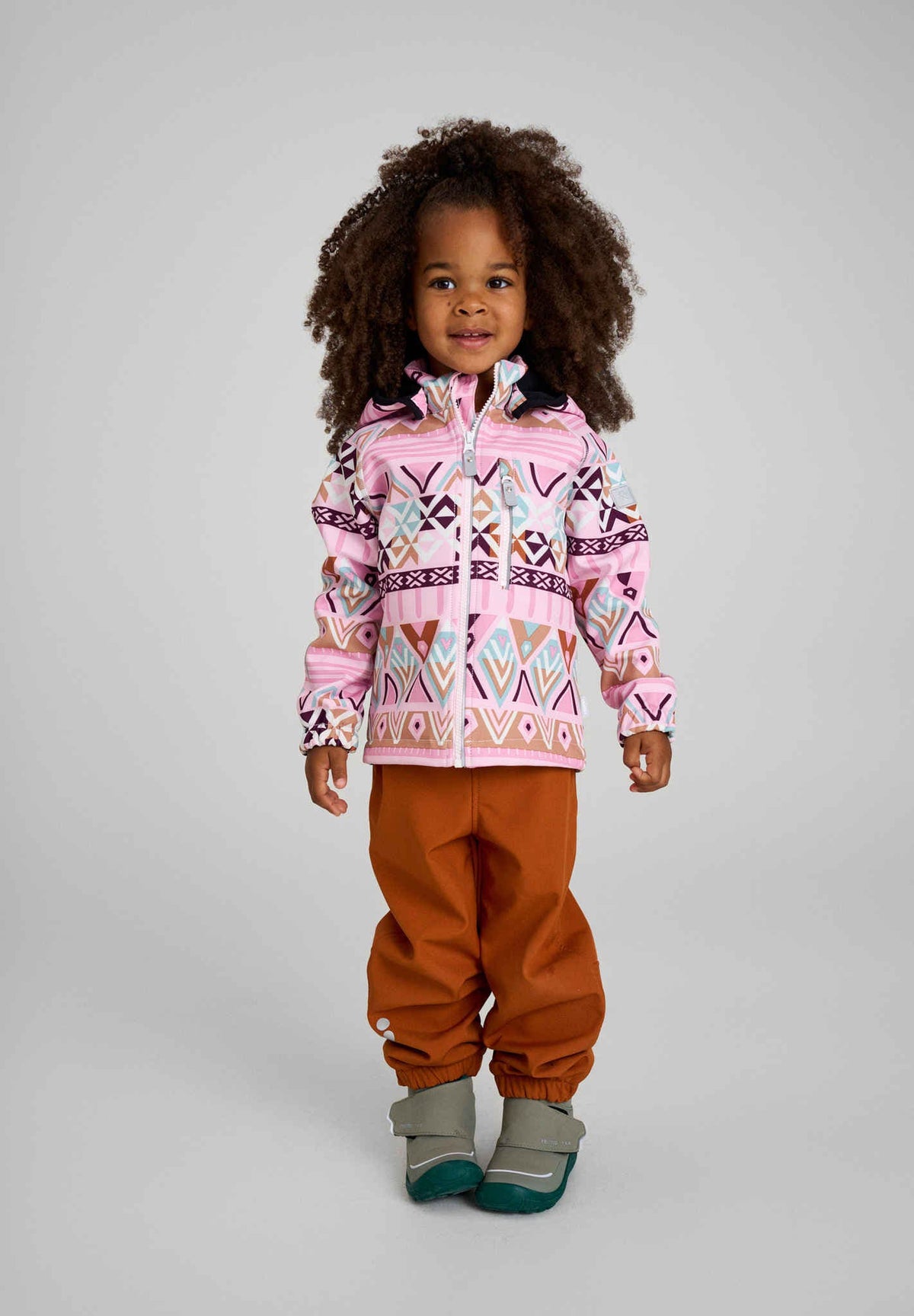 Reima Softshell Jacket, Vantti, Pale Rose – Side View