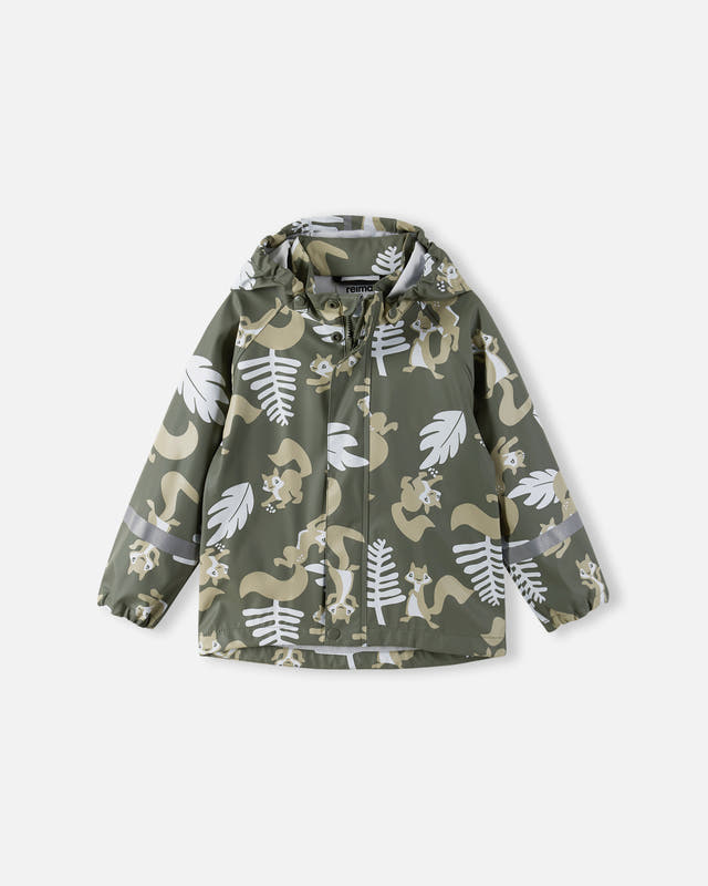 Reima Waterproof Rain Jacket Vesi Greyish Green by REIMA