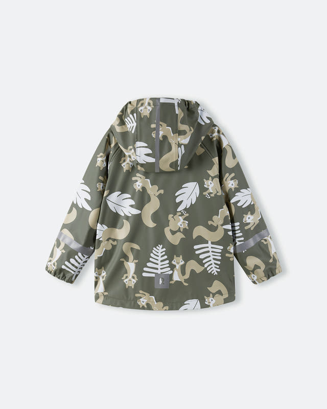 Reima Waterproof Rain Jacket Vesi Greyish Green – Side View
