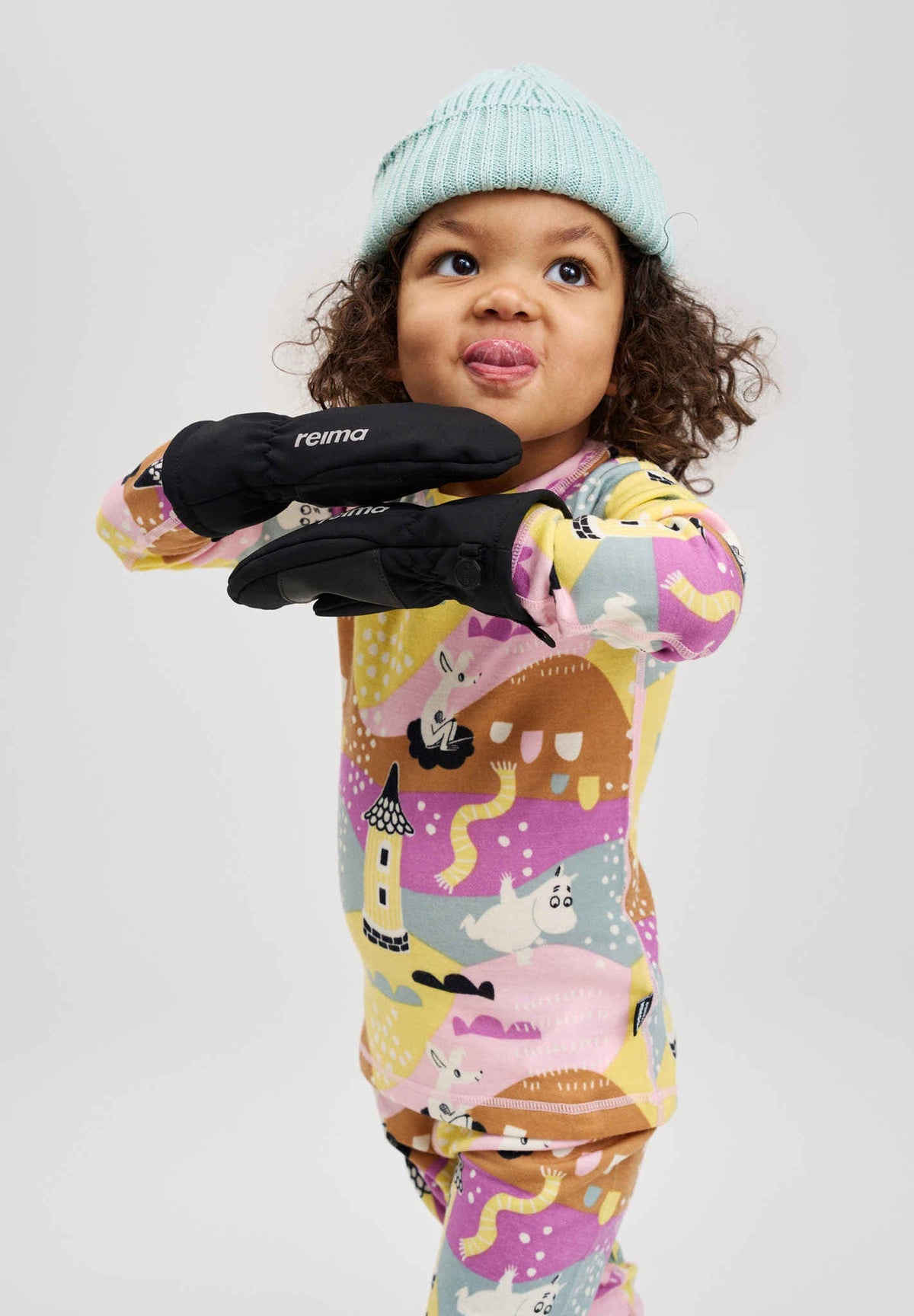 Reima Wool & Bamboo Thermal Set, Moomin Trivsam, Pale Rose – Back View