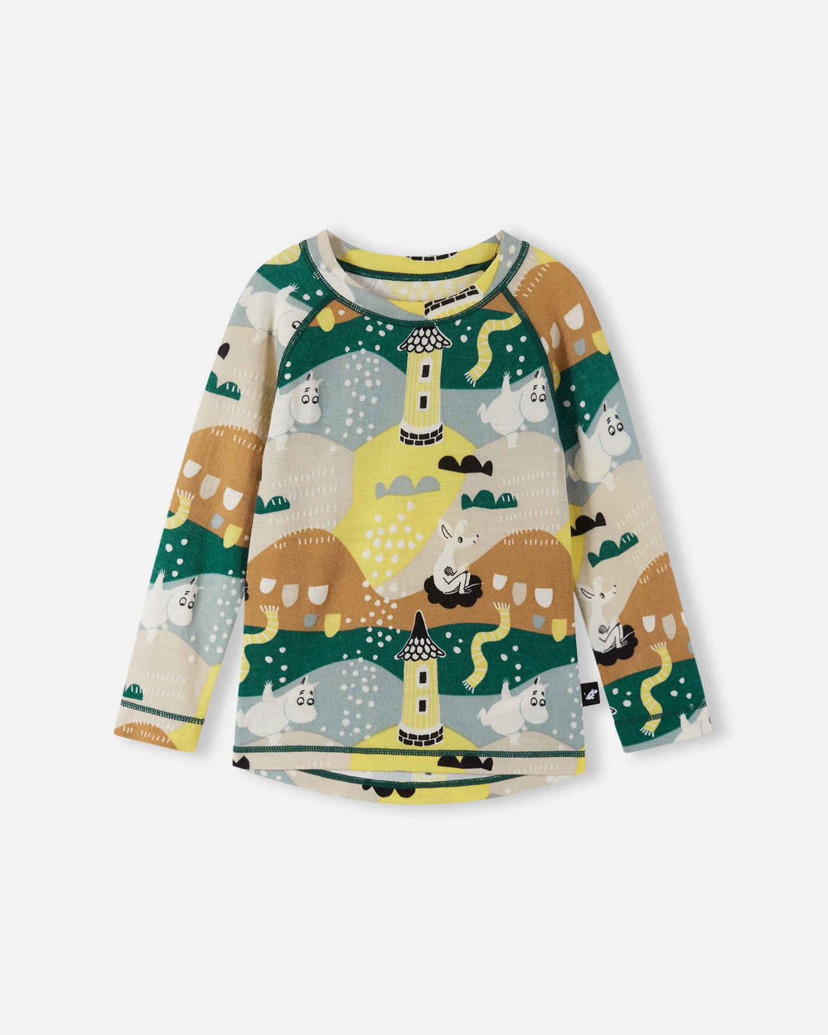 Reima Wool & Bamboo Thermal Set, Moomin Trivsam, Deeper Green – Additional View 2