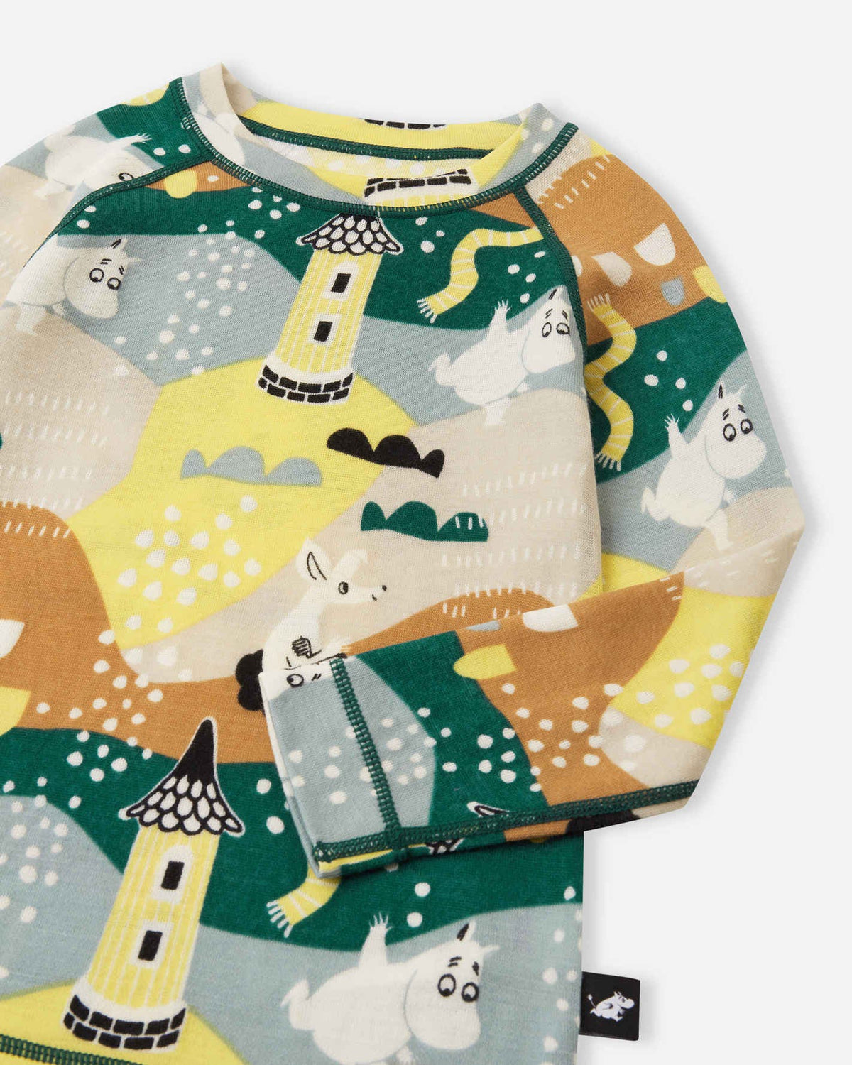 Reima Wool & Bamboo Thermal Set, Moomin Trivsam, Deeper Green – Additional View 4