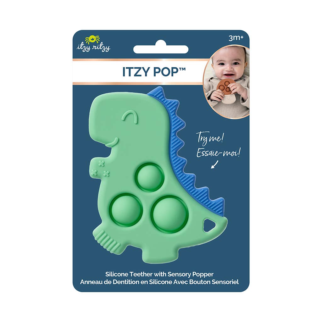 Itzy Ritzy - Itzy Pop Sensory Popper Toy: Green Dino