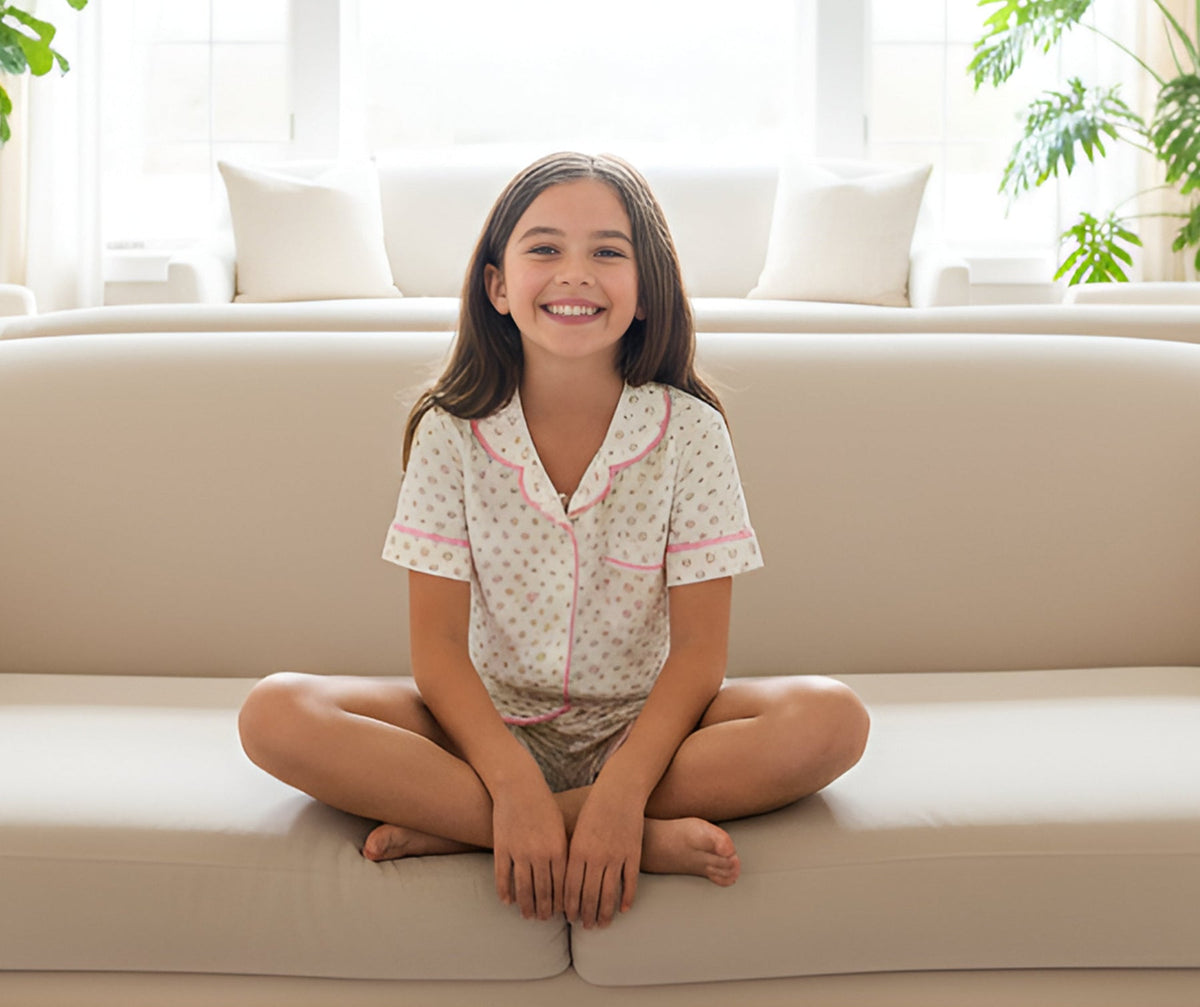 Preppy Goose - 2-piece Short Sleeve Jersey PJ Set