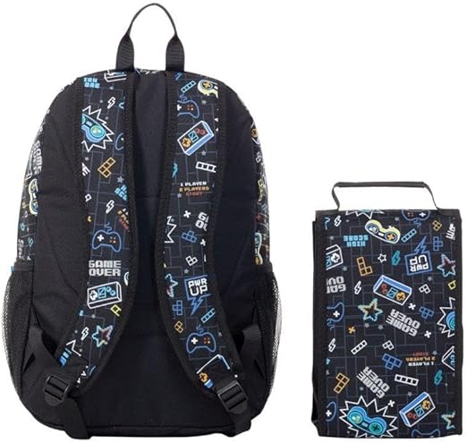 SMASH Essential Matching Set Backpack with Lunch Bag - Games
