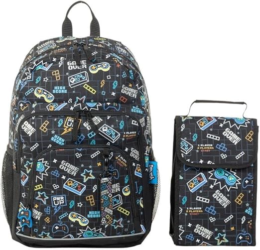 SMASH Essential Matching Set Backpack with Lunch Bag - Games