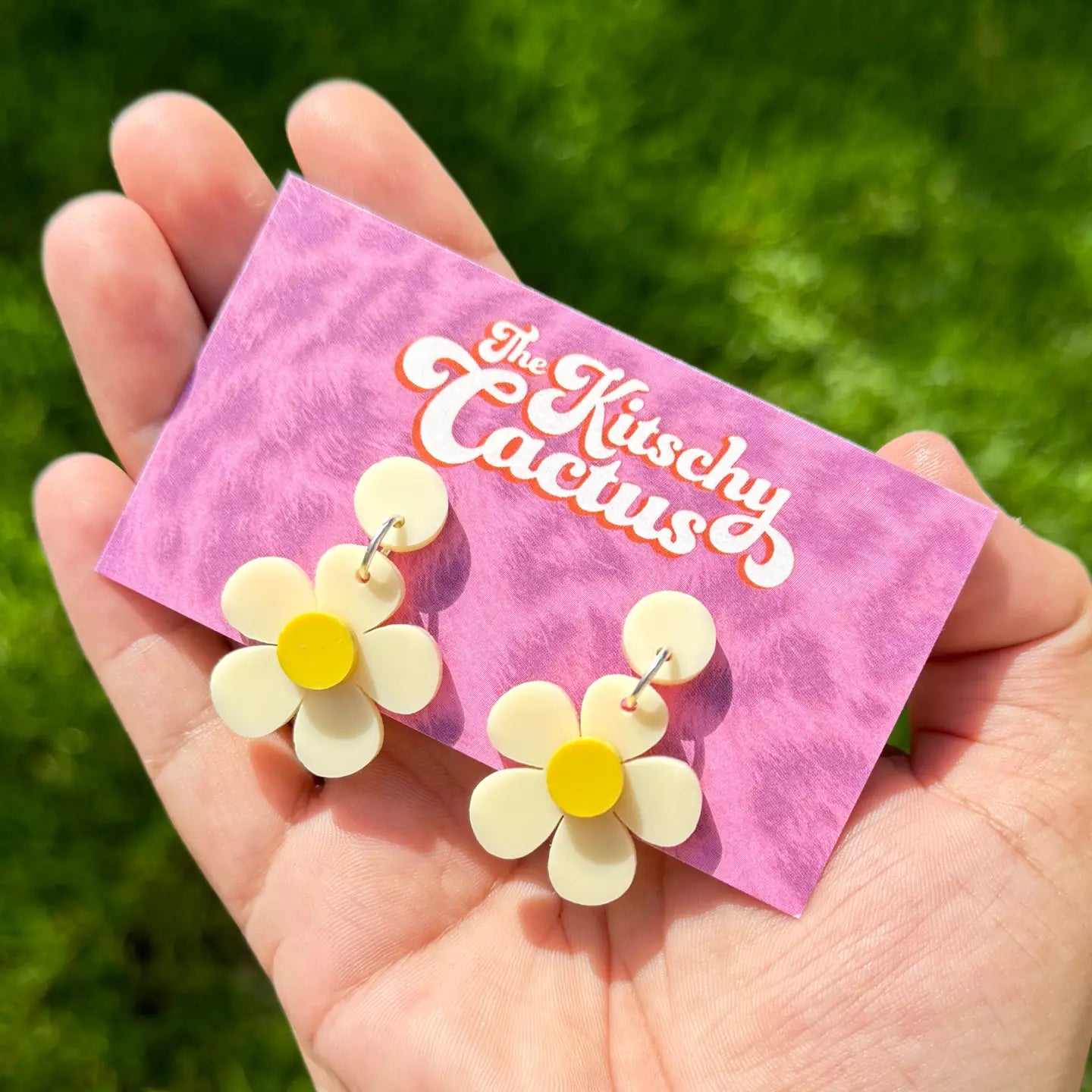 The Kitschy Cactus - Incense And Peppermints (mini)-Daisy Earrings