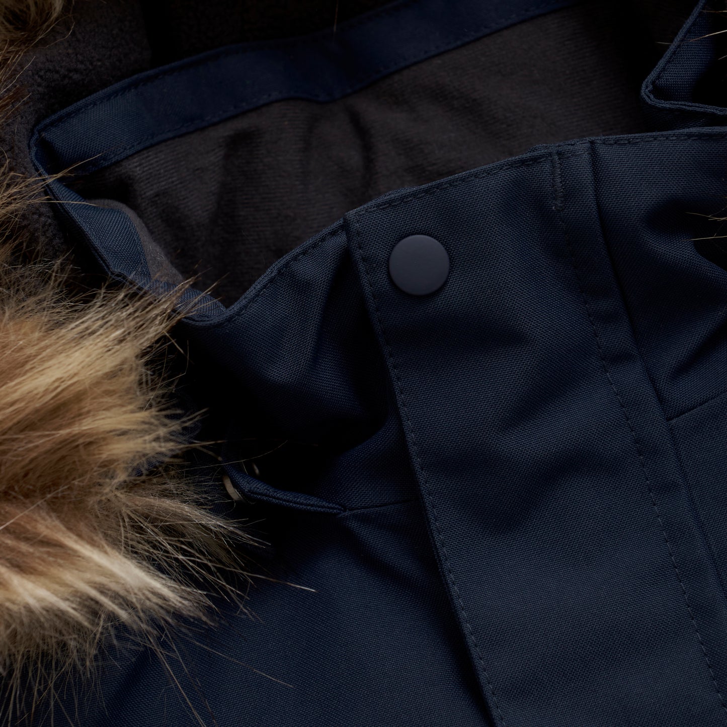 Color Kids - Navy Parka with Faux Fur - 6Y