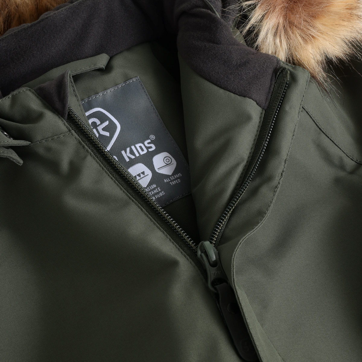 Color Kids Coverall with Fake Fur