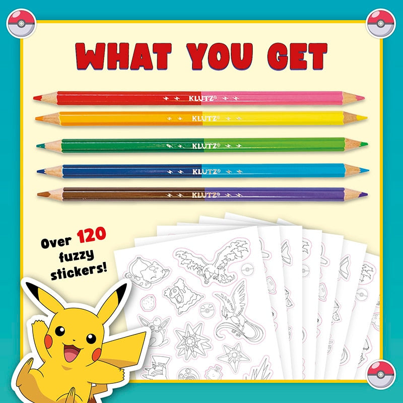 Klutz Pokémon Color Your Own Fuzzy Stickers