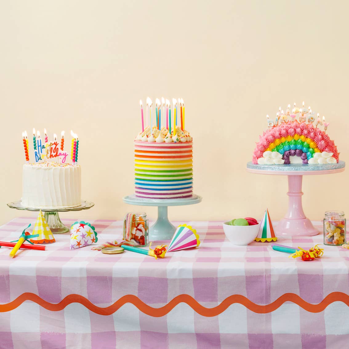 Talking Tables USA - Twisted Pastel Birthday Candles | 8 Pack | Birthday Party |