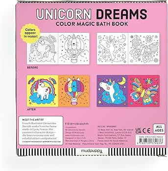 Unicorn Dreams Color Magic Bath Book