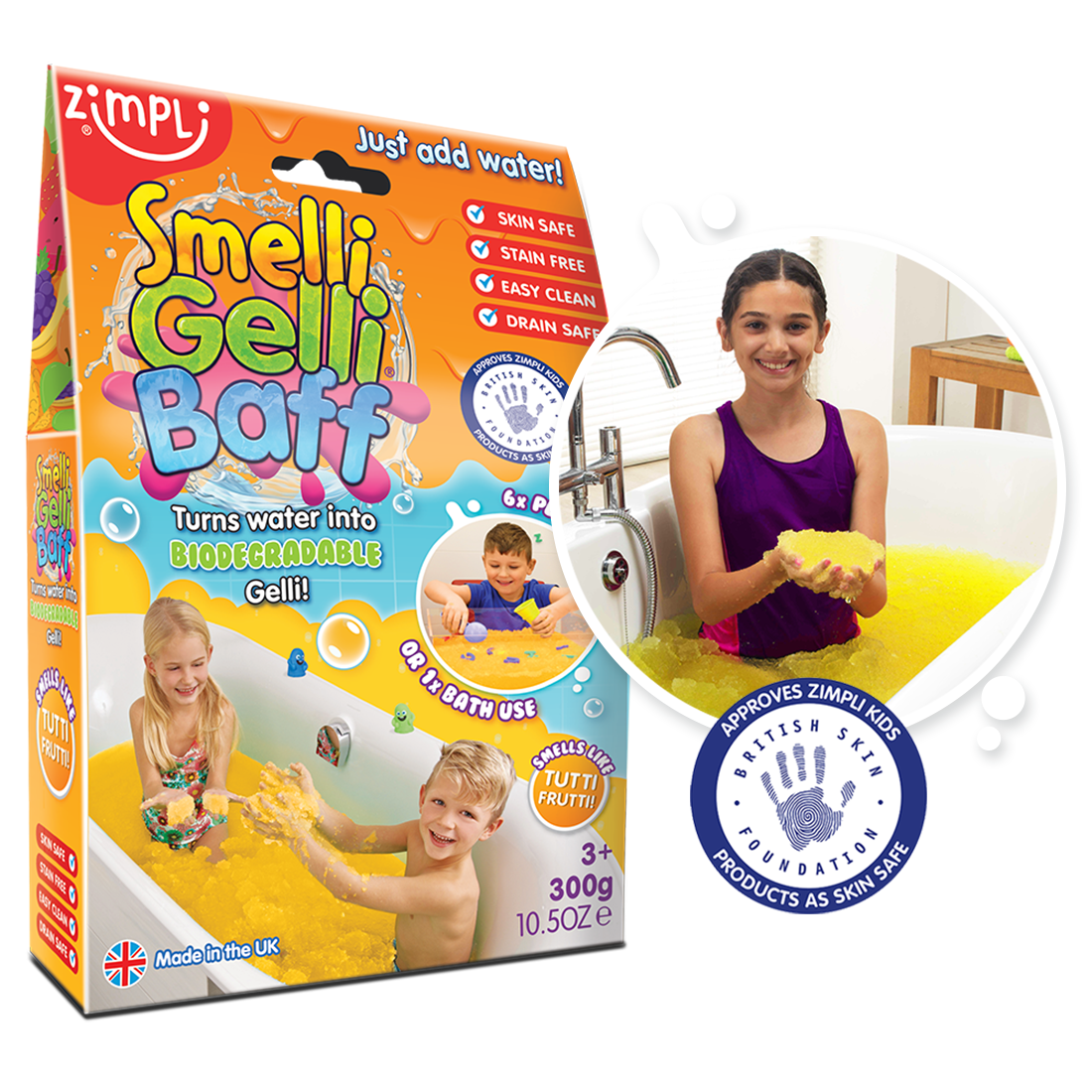 Zimpli Kids - Zimpli Smelli Gelli Baff - Uk Made Kids Sensory Bath Toy