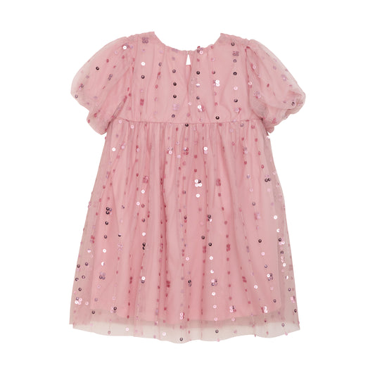 Creamie Dress Mesh Sequins