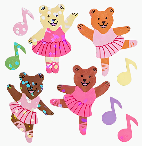 Sticker Garden - Speckled Ballerina Bears Mini Stickers