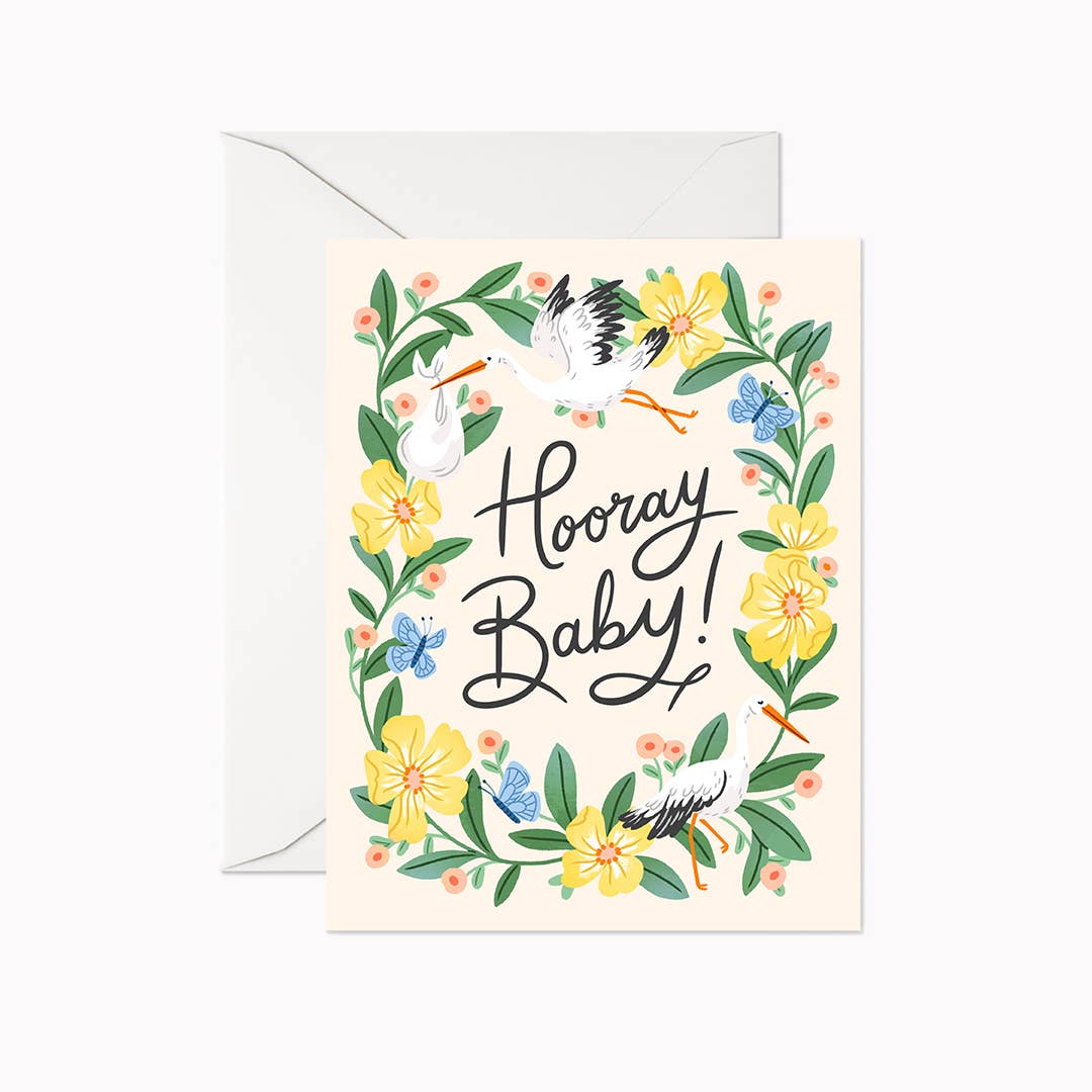 Linden Paper Co. - Hooray Baby | Greeting Card