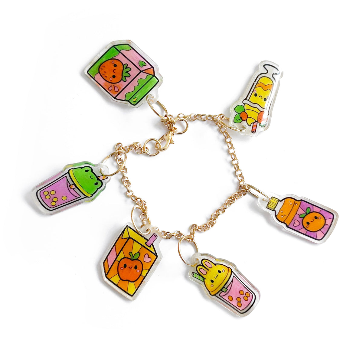Tiger Tribe Shrinkorama Charm Bracelet Kawaii Drinks