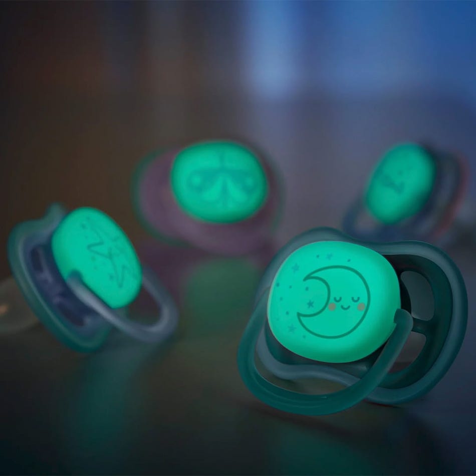 Philips Avent - Ultra Air Pacifier Night 2pk 6-18M Star+Moon