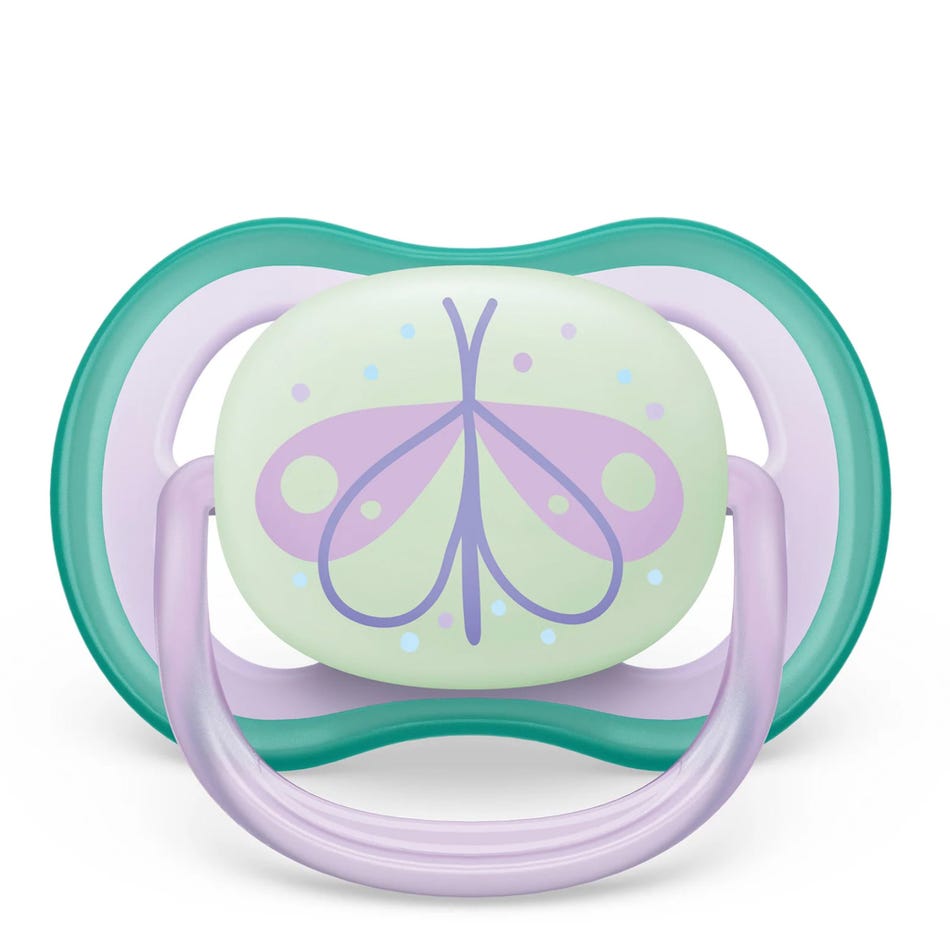 Philips Avent - Ultra Air Pacifier Night 2pk 0-6M Dragonfly+Dream