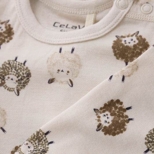 Celavi - Sheep Aop Merino Bodysuit - 3M