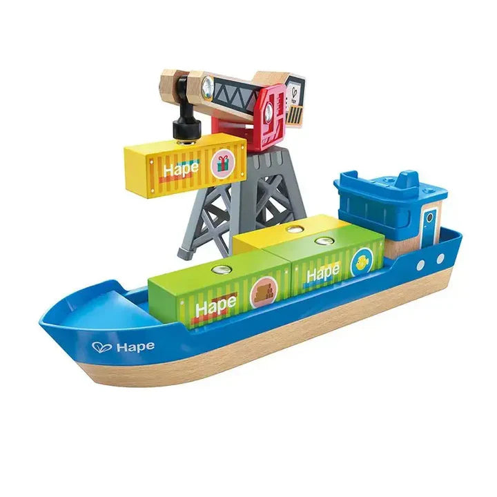 Hape - Cargo Ship & Crane